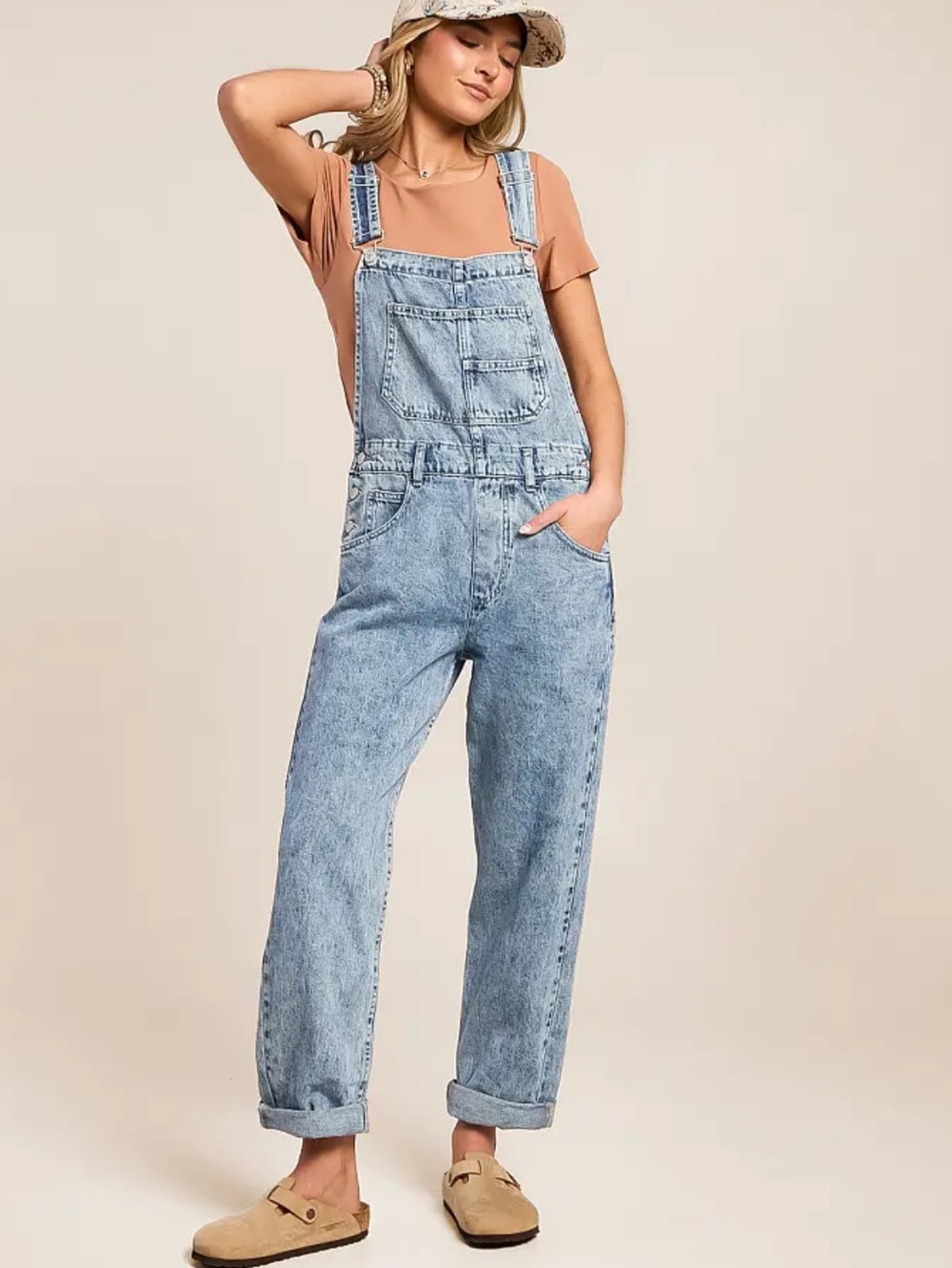 We the Free Free People Ziggy denim overalls sz large